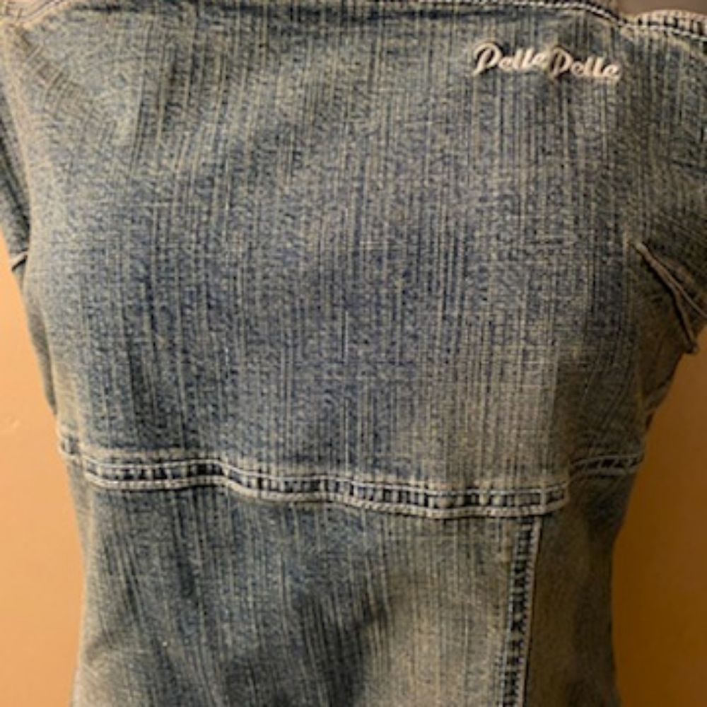 A denim blue jean summer dress